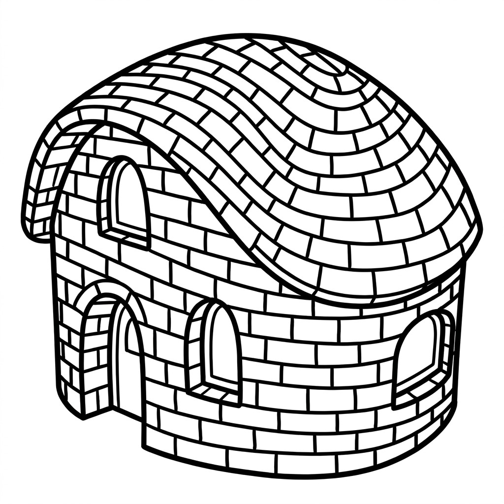 Ein Haus aus ganz normalen Ziegeln, aber in ungewöhnlicher Form